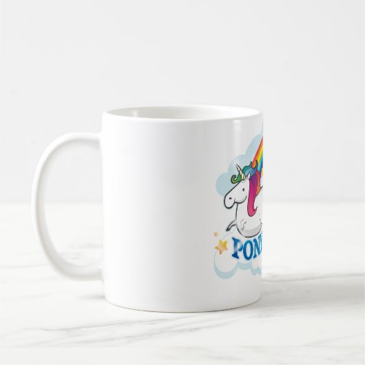 Pony-Powerunicorn-Tasse Kaffeetasse (Links)