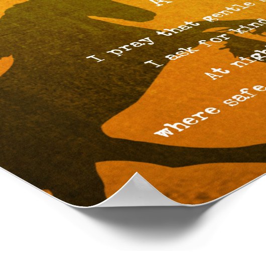 PONY PRAYER 12 x 12 Canvas Print Poster (Ecke)