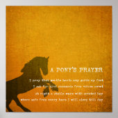 PONY PRAYER 12 x 12 Canvas Print Poster (Vorne)