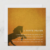 PONY PRAYER 5.25 x 5.25 card Einladung (Vorne/Hinten)
