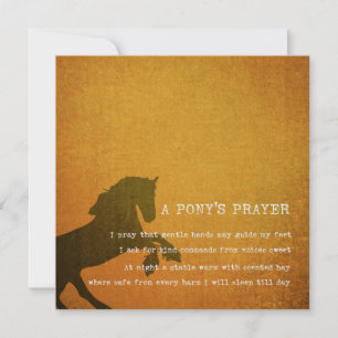 PONY PRAYER 5,25 x 5,25 Karte