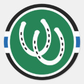 Pony Pride Flag Runder Aufkleber (Vorderseite)