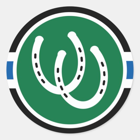 Pony Pride Flag Runder Aufkleber (Vorderseite)