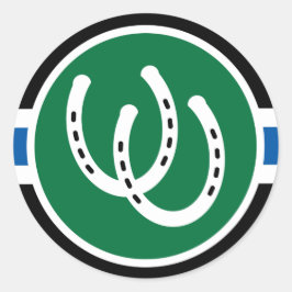 Pony Pride Flag Runder Aufkleber