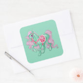 Pony Quadratischer Aufkleber (Umschlag)