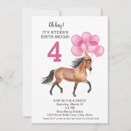 Pony Ride Birthday Party // Pferd Birth-neigh Einladung