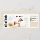 Pony Ride Gift Certificate Einladung (Vorne/Hinten)