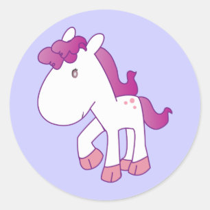 Pony Runder Aufkleber