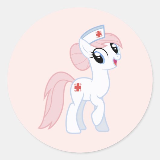 Pony Runder Aufkleber (Vorderseite)