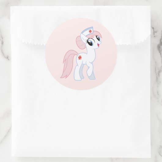 Pony Runder Aufkleber (Tasche)