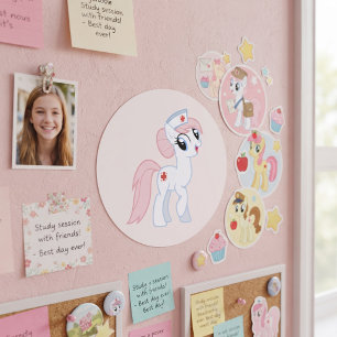 Pony Runder Aufkleber