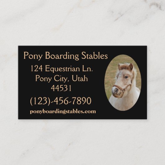 Pony Sample1 Visitenkarte (Vorderseite)