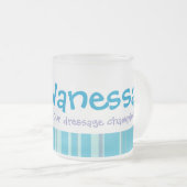 Pony scherzt blauer Dressage-Meistername Tasse (VorderseiteRechts)