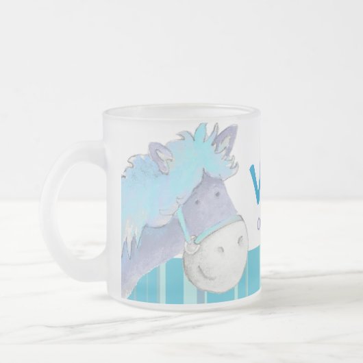 Pony scherzt blauer Dressage-Meistername Tasse (Links)