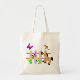 Pony, Schmetterlinge & Sonnenblumen Tote Tasche