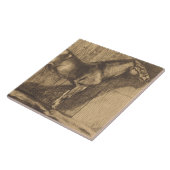 Pony-Sketch (von Paul-Albert Besnard) Fliese (Seite)