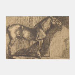 Pony-Sketch (von Paul-Albert Besnard) Fußmatte