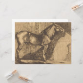 Pony-Sketch (von Paul-Albert Besnard) Karte (Vorderseite/Rückseite Beispiel)