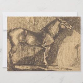 Pony-Sketch (von Paul-Albert Besnard) Karte
