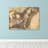 Pony-Sketch (von Paul-Albert Besnard) Leinwanddruck (Insitu (Holzboden))