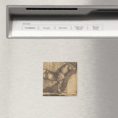 Pony-Sketch (von Paul-Albert Besnard) Magnet (In Situ (Geschirrspüler))