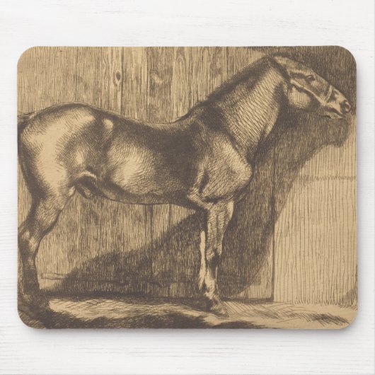 Pony-Sketch (von Paul-Albert Besnard) Mousepad (Vorne)