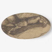 Pony-Sketch (von Paul-Albert Besnard) Pappteller (Schrägansicht)