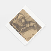 Pony-Sketch (von Paul-Albert Besnard) Serviette (Ecke)