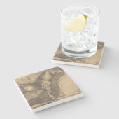 Pony-Sketch (von Paul-Albert Besnard) Steinuntersetzer (Seitenansicht)