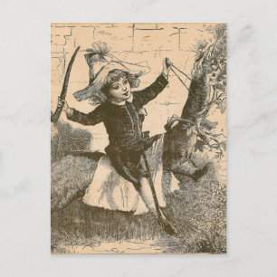 Pony-Spiele spielen Postkarte