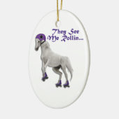 Pony-Stau Keramik Ornament (Links)