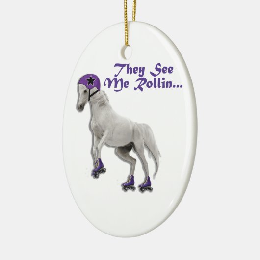 Pony-Stau Keramik Ornament (Links)