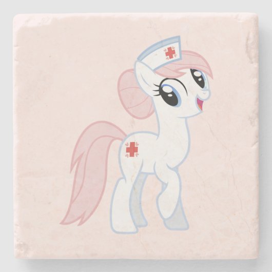 Pony Stein Achterbahn Steinuntersetzer (Vorderseite)