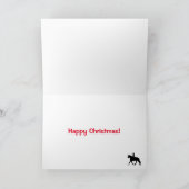 Pony Trotting Silhouette Frohe Weihnachten Karte (Innenseite)