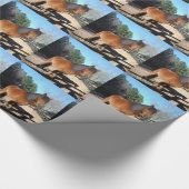Pony Türkise Sky Geschenkpapier (Ecke)