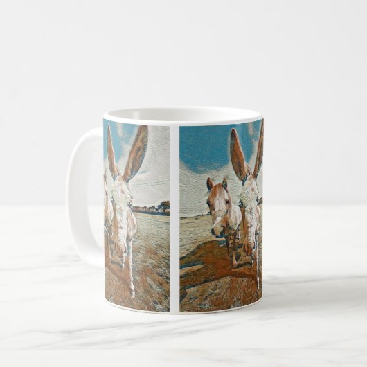 Pony und Donkey Kaffeetasse (Vorderseite Links)