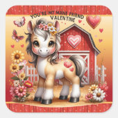 Pony Valentine Barnyard Sticker (Vorderseite)