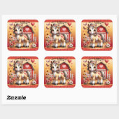 Pony Valentine Barnyard Sticker (Blatt)