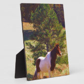 Pony von der Kiefer gemalt Fotoplatte (Seite)