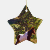 Pony von der Kiefer gemalt Keramikornament (Rechts)