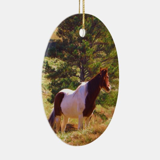 Pony von der Kiefer gemalt Keramikornament (Rechts)