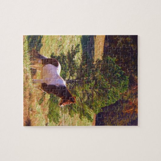 Pony von der Kiefer gemalt Puzzle (Horizontal)