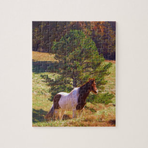 Pony von der Kiefer gemalt Puzzle