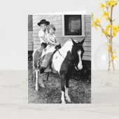 Ponyreiten Karte (Gelbe Blume)