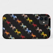 Ponys auf schwarz Case-Mate iPhone hülle (Rückseite (Horizontal))