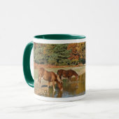 Ponys, die Tasse trinken (Vorderseite Links)