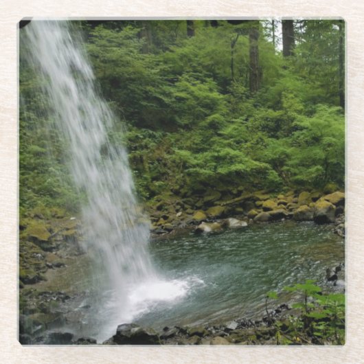 Ponytail Falls, Oregon Glasuntersetzer (Vorderseite)