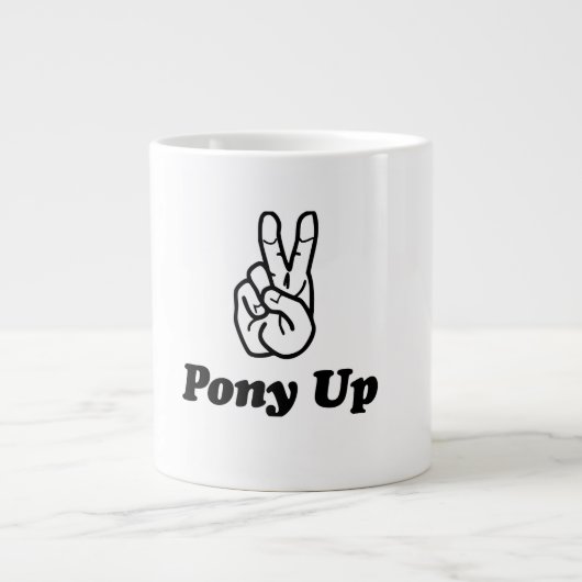 PonyUp Your Mornings! Jumbo-Tasse (Vorderseite)