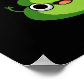 Poo cumber Funny Cucumber Pun Dark BG Poster (Ecke)