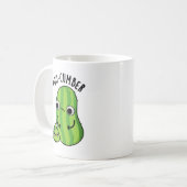 Poo cumber Funny Cucumber Pun Kaffeetasse (Vorderseite Links)